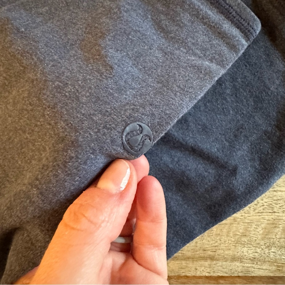 Lululemon Wunder Under Crop Cotton Heathered Cadet Blue 6 - Picture 3 of 8